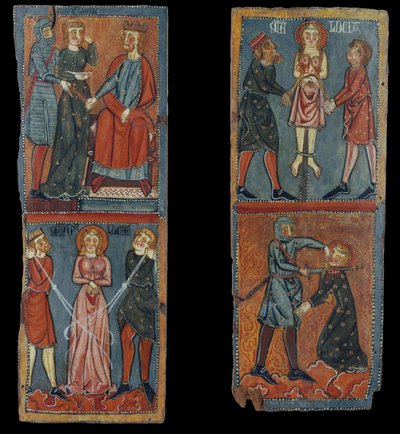 Panels with Scenes of the Martyrdom of Saint Lucy by Unbekannt Unbekannt